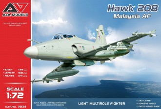Scale model  Hawk 208 light fighter (Malaysian A.F.)