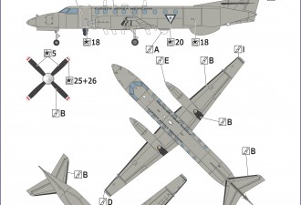 Scale model  C-26A "Metroliner" (Barbados / Mexico)