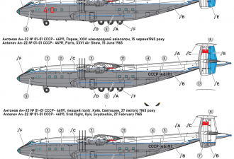 Scale model  An-22  heavy transporter (first serial airframe)